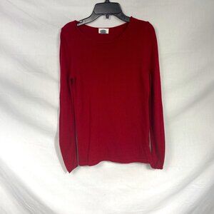 Old Navy Women's Red Knit Long-sleeve Top Size XS